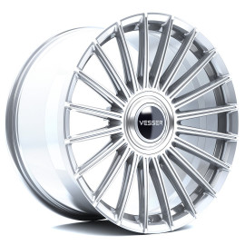 Vesser VSR5 22x9 ET12-48 BLANK Silver Machined Face