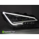 Lamy przód Seat Leon BLACK LED - diodowe DRL dzienne 