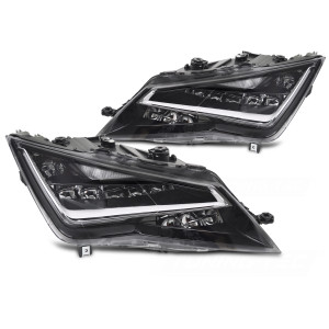 Lamy przód Seat Leon 3 5F 12-16 BLACK FULL LED - diodowe LPSE38