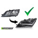 Lamy przód Seat Leon BLACK LED - diodowe DRL dzienne 