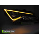Lamy przód Seat Leon BLACK LED - diodowe DRL dzienne 
