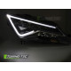 Lamy przód Seat Leon BLACK LED - diodowe DRL dzienne 