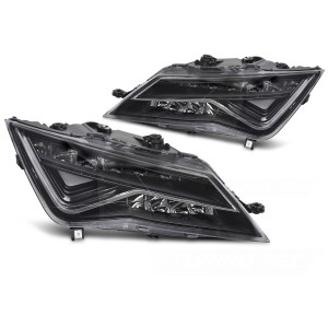 Lamy przód Seat Leon 3 5F 12-16 BLACK FULL LED - diodowe LPSE39