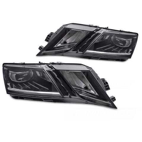 Skoda Octavia 3 BLACK LED DRL - diodowe dzienne LPSK29