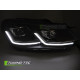 Lampy przód VW Golf 6 - BLACK FULL LED DRL dzienne - diodowe 