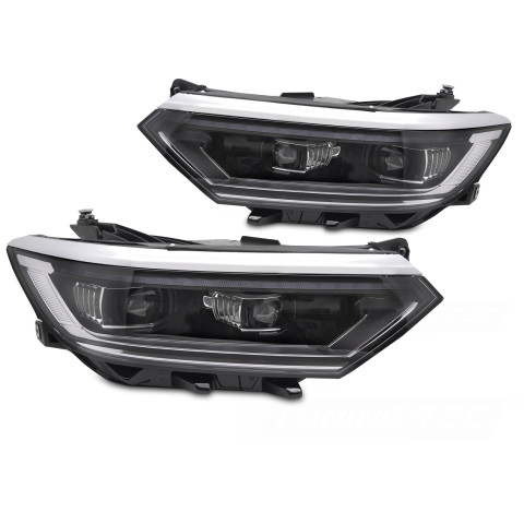 Lampy przód VW Passat B8 14-19 - BLACK LED diodowe LPVX43