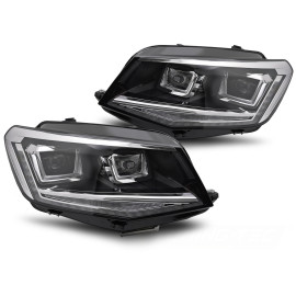 Lampy przód VW Caddy IV FULL LED BLACK diodowe