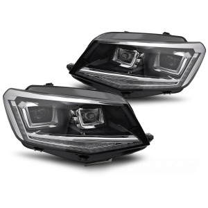 Lampy przód VW Caddy IV 15-20 FULL LED BLACK diodowe dynamiczne LPVX48