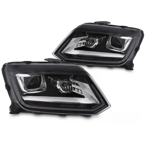 Lampy przód VW Amarok LED BLACK diodowe 