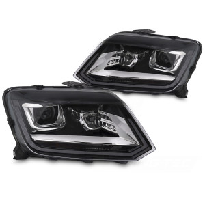 Lampy przód VW Amarok 09-16 LED BLACK diodowe LPVX49