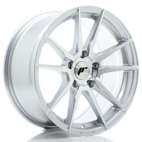 JR Wheels JR21 17x8 ET35 5x112 Silver Machined Face