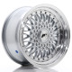 JR Wheels JR9 16x8 ET25 BLANK Silver w/ Machined Lip+Silver Rivets