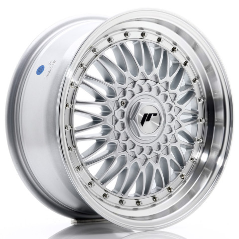 JR Wheels JR9 17x7,5 ET35 5x100/114 Silver w/ Machined Lip+Silver Rivets