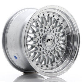 JR Wheels JR9 16x9 ET20 BLANK Silver w/ Machined Lip+Silver Rivets