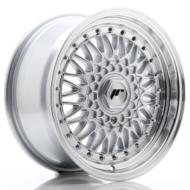 JR Wheels JR9 16x7,5 ET25 BLANK Silver w/ Machined Lip+Silver Rivets