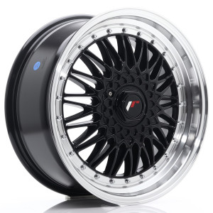 JR Wheels JR9 18x8 ET35 5x120 Gloss Black w/ Machined Lip