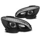 Lampy przód Mercedes C-klasa W204 07-10 LED BLACK diodowe LPMEB5