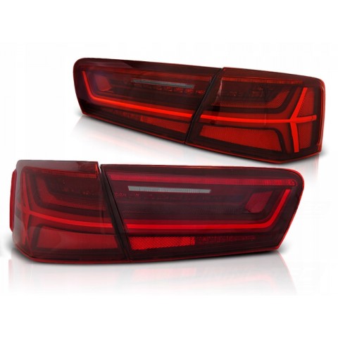 Lampy tył Audi A6 C7 4G Sedan - RED WHITE LED BAR dynamiczne diodowe LDAUG0