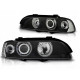 Lampy przód BMW E39 BLACK clear Angel ringi CCFL LPBME8