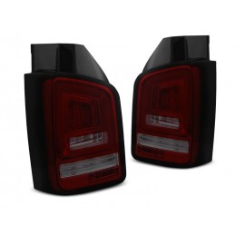 VW T5 Smoked RED FULL LED BAR diodowe z dynamiczne kier. LDVWL2 DRZWI