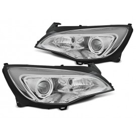 Lampy przód Opel Astra J 2010- CHROM LED DRL do jazdy dziennej LPOPA0