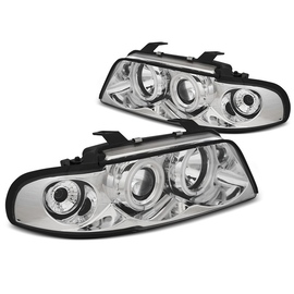 Lampy przód Audi A4 B5 94-98 - CHROM Angel Eyes CCFL LED LPAUD6