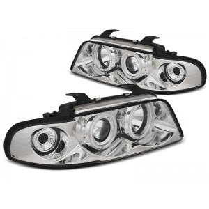 Lampy przód Audi A4 B5 94-98 - CHROM Angel Eyes CCFL LED LPAUD6