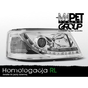 VW T5 03-09 CHROM LED DRL - diodowe światła jazdy dziennej LPVWJ8