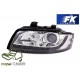 Lampy przód Audi A4 B6 8E 00-04 BLACK LED Bi-halogen LPAU64 DEPO
