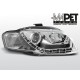 Lampy przód Audi A4 B7 04-08 CHROM ED diodowe LPAU41