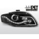 Lampy przód Audi A4 B7 04-08 BLACK LED Diodowe Bi-halogen LPAU52