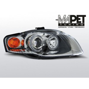 Audi A4 B7 04-08 Clearglass CHROM Angel Eyes Ringi LPAU57
