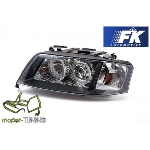 Audi A6 C5 (97-01) clearglass BLACK Angel Eyes H7 FK LPAU68