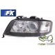Lampy przód Audi A6 C5 97-01 - BLACK Angel Eyes H7 DEPO LPAU68