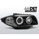 Lampy przód BMW E87 / E81 / E82 / E88 04-11 BLACK Angel Eyes ringi LPBM80
