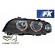 Lampy przód BMW E46 Sedan / Touring 98-01 Angel Eyes BLACK Ringi LPBM41