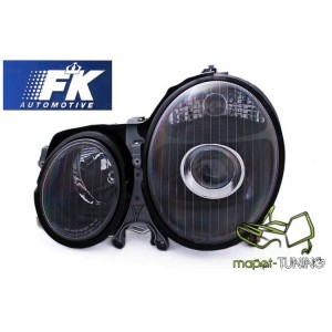Mercedes E-klasa W210 95-99 clear BLACK soczewki DEPO LPME09