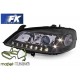 Lampy przód Opel Astra G - BLACK LED - diodowe LPOP82 DEPO