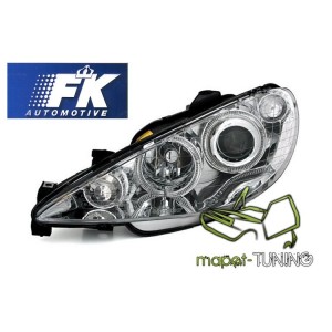 Peugeot 206 98- Clearglass Angel Eyes Chrom - FK LPPE26