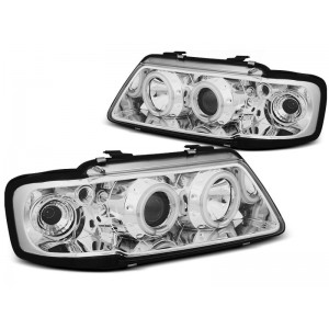 Audi A3 8L 96-00 - CHROM Angel Eyes CCFL soczewkowe Ringi LPAUD8