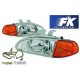 Lampy przód Honda Civic 91-95 CHROM + kierunkowskazy Amber LPHO14+KPHO13