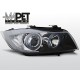 Lampy przód BMW E90 / E91 Angel Eyes BLACK Ringi - DEPO LPBM89