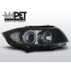 Lampy przód BMW E90 / E91 Angel Eyes BLACK Ringi Kierunkowskaz LED LPBM90