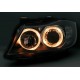 Lampy przód BMW E90 / E91 Angel Eyes BLACK Ringi Kierunkowskaz LED LPBM90