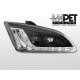 Lampy przód Ford Focus II - BLACK LED - diodowe LPFO19