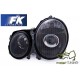 Lampy przód Mercedes E-klasa W210 99-02 clear BLACK soczewki DEPO LPME07