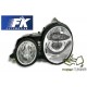 Lampy przód Mercedes E-klasa W210 99-02 clear CHROM soczewki DEPO LPME04