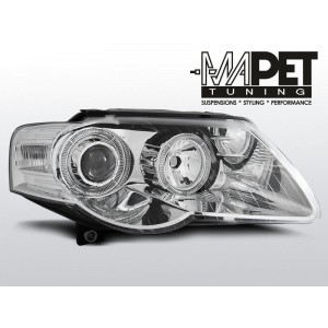 VW Passat B6 3C - Angel Eyes CHROM - jasne z ringami LPVWC5 DEPO