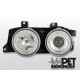 Lampy przód BMW E34 clearglass Angel Eyes z soczewką + ringi LPBM50