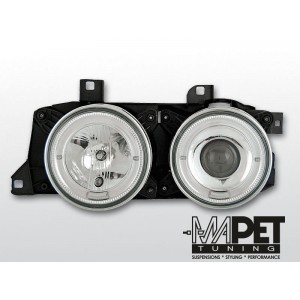 BMW E34 clearglass Angel Eyes z soczewką + ringi LPBM50
